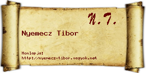 Nyemecz Tibor névjegykártya
